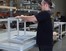 An employee at work at Brenner-Fiedler