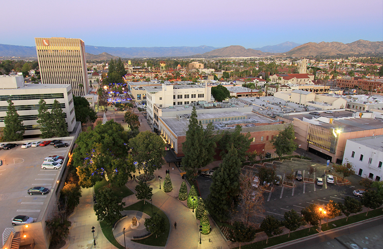 city aerial view